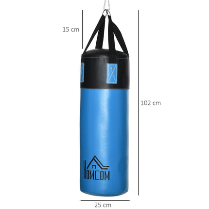 Punching bag, Filled, 100kg, Blue, Ø25 x 120 cm