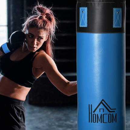 Punching bag, Filled, 100kg, Blue, Ø25 x 120 cm