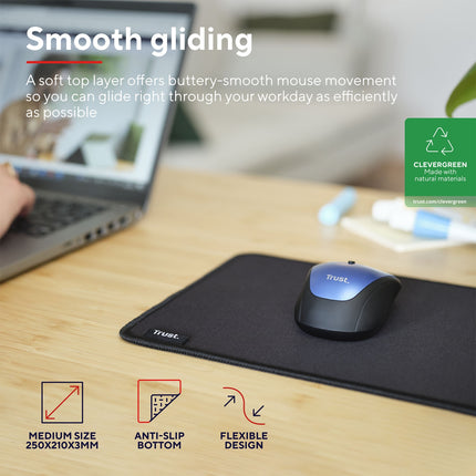 Boye Mousepad made of 100% recycled material Eco Black