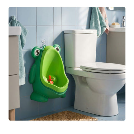 Boys' Frog Urinal Set with Travel Bottle, Green & Blue