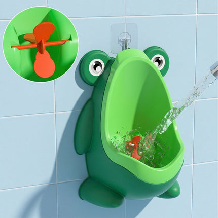 Boys' Frog Urinal Set with Travel Bottle, Green & Blue