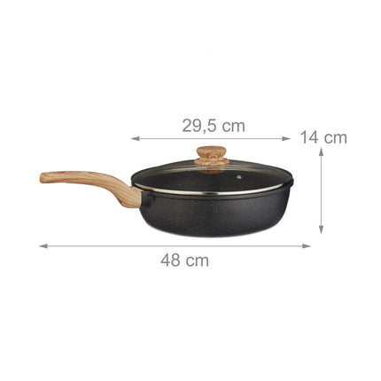 Braising Pan with Lid, Non-Stick, Induction Safe