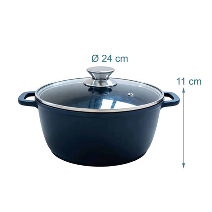 Braising Pot with Glass Lid, Cast Aluminium, Non-Stick
