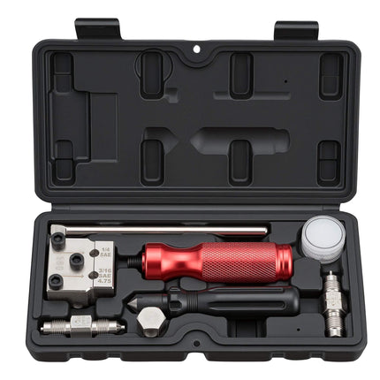 Brake Line Flaring Tool Kit, 45 Single–Double, 3/16–1/4 in