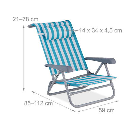 Brass chair with neck pillow - foldable