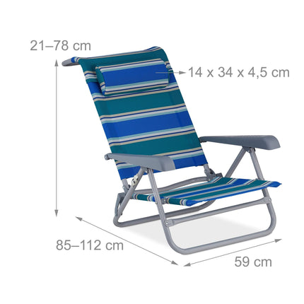 Brass chair with neck pillow - foldable