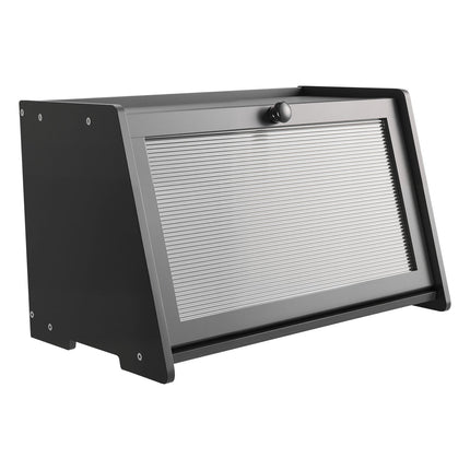 Bread Box, Large Bamboo Countertop with Wavy Acrylic Door
