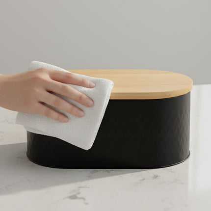 Bread Box with Bamboo Cutting Board Lid