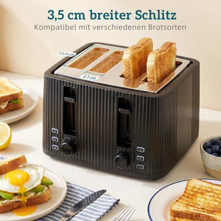 Breakfast Set: 1.7L Kettle, 4-Slice Toaster, Egg Cooker