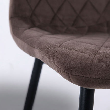 Brown Velvet Dining Chairs, Set of 2 – Modern Upholstered Seats