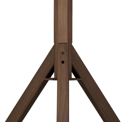 Brown bird table on pole