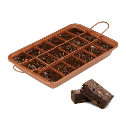 Brownie mold with liftable base