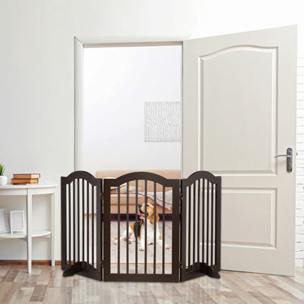 Brown security gate 70 cm