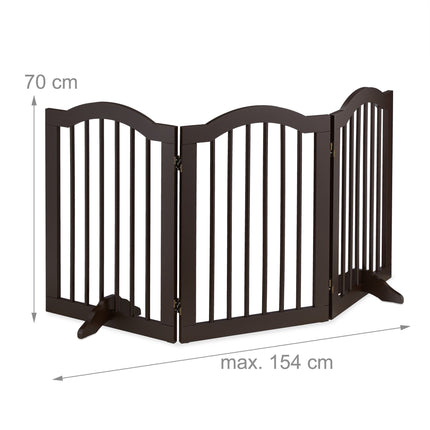 Brown security gate 70 cm