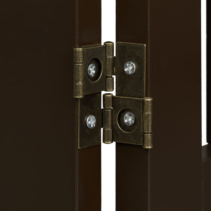 Brown security gate with door 70 cm