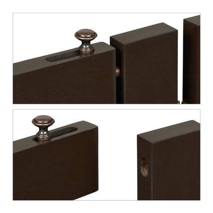 Brown security gate with door 92 cm