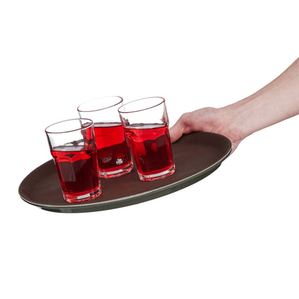 Brown serving tray for catering