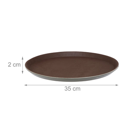 Brown serving tray for catering