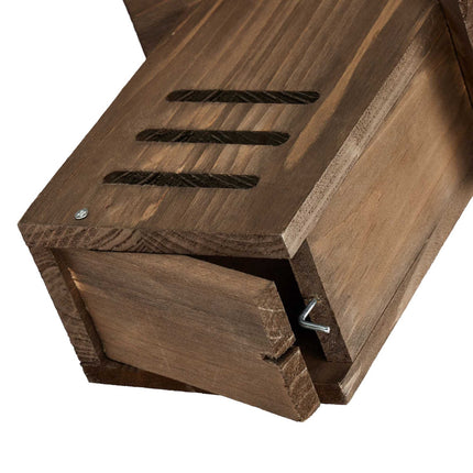 Brown spruce wood ladybug house