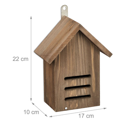 Brown spruce wood ladybug house