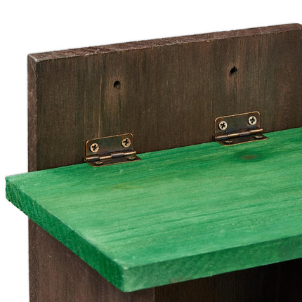 Brown squirrel feeder with bowl