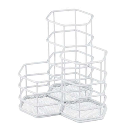 Brush holder with 3 compartments