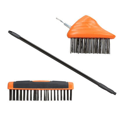 Brush set with telescopic handle