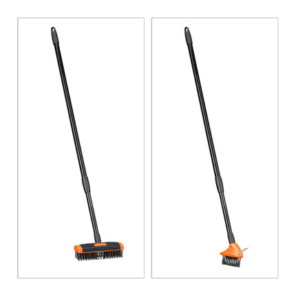Brush set with telescopic handle