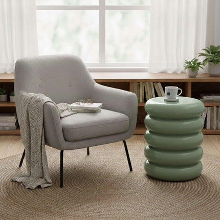 Bubble Design Iron Side Table & Stool