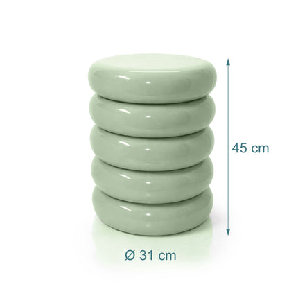 Bubble Design Iron Side Table & Stool