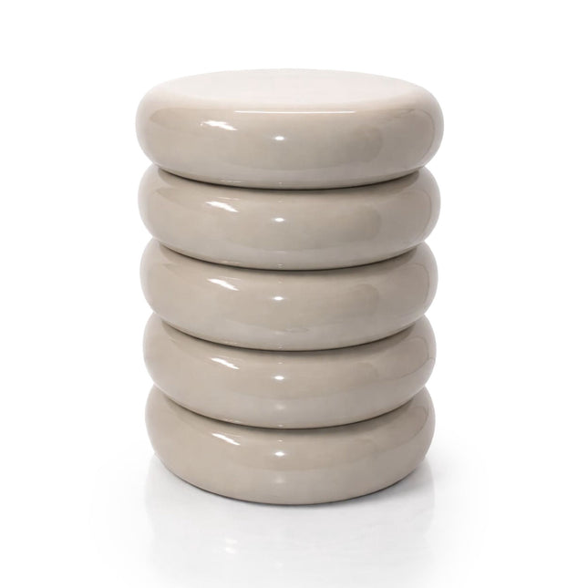 Bubble Design Iron Side Table and Stool
