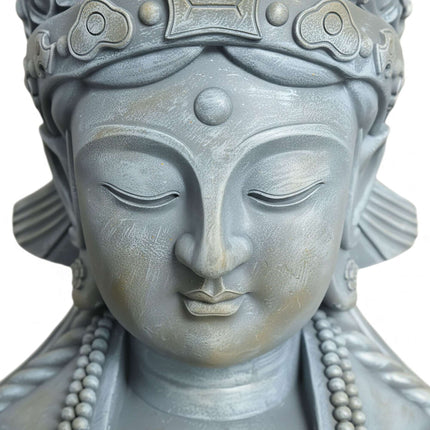 Buddha Bust Sculpture, 44cm, Weatherproof Polyresin