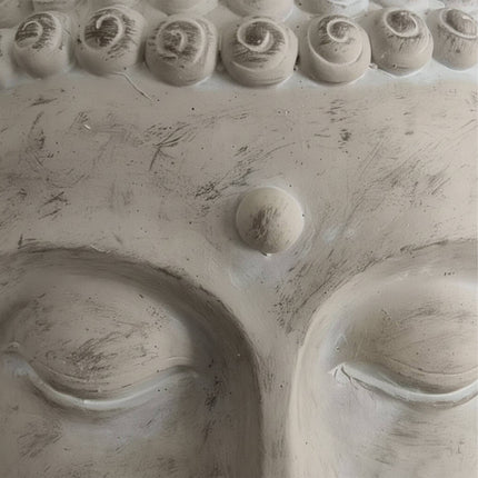 Buddha Head Sculpture, 78cm, Weatherproof Polyresin