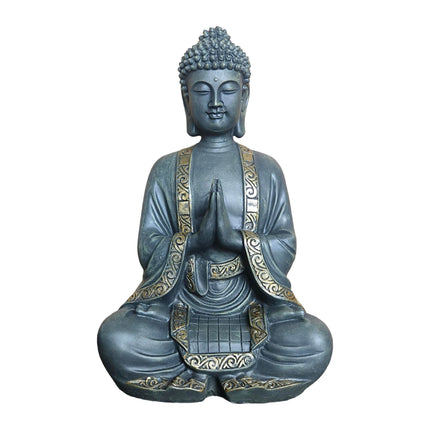Buddha Statue 38cm, Weather-Resistant Polyresin