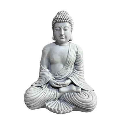 Buddha Statue, 42cm, Stone-Effect, Weatherproof