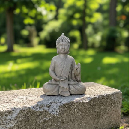 Buddha Statue 52cm, Weatherproof Polyresin, Stone Finish