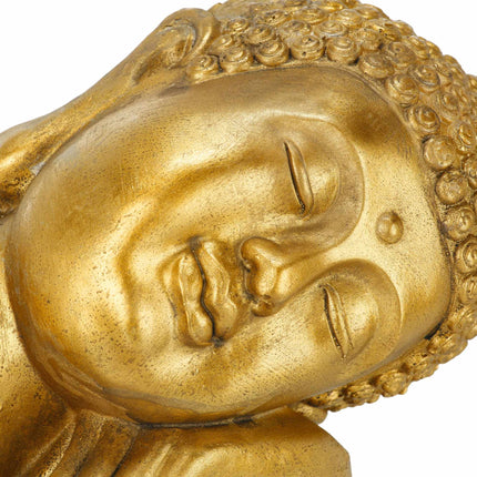 Buddha statue with head on knee