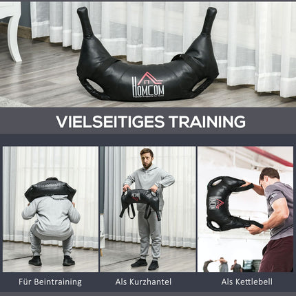 20 kg Bulgarian weight training bag, black metallic sand