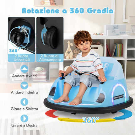 Bumper car for children electric bumper car with flashing LED lights blue