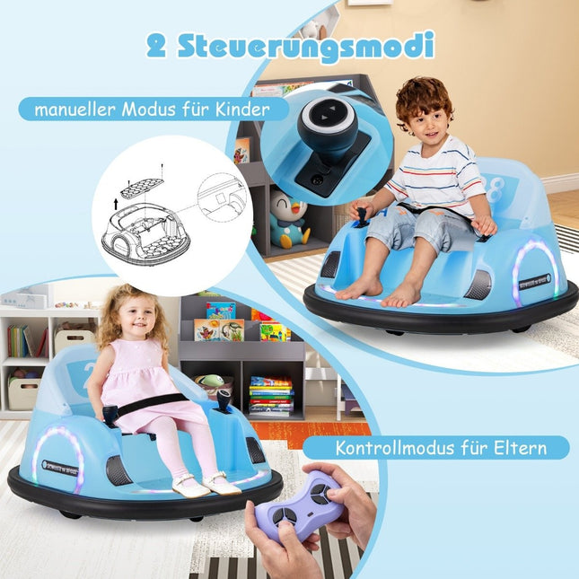 Bumper car for children electric bumper car with flashing LED lights blue
