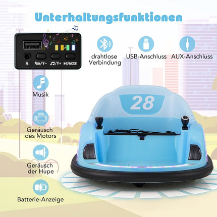 Bumper car for children electric bumper car with flashing LED lights blue