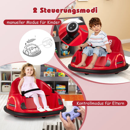 Bumper car for children electric bumper car with flashing LED lights red