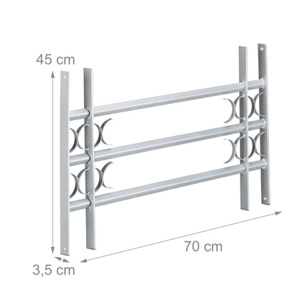 Burglar protection with extendable window grill