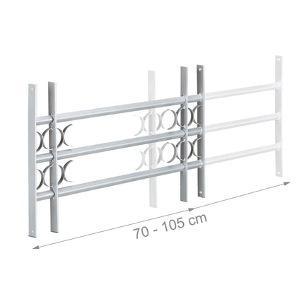 Burglar protection with extendable window grill