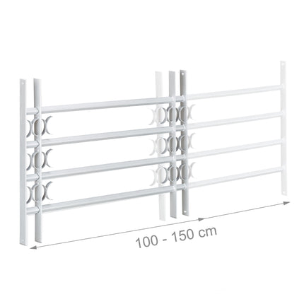 Burglary protection with extendable window grill