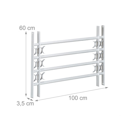 Burglary protection with extendable window grill