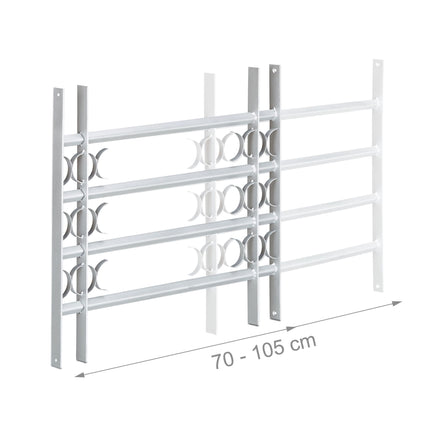 Burglary protection with extendable window grill