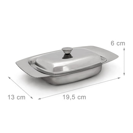 Butter Dish Stainless Steel with Handle
