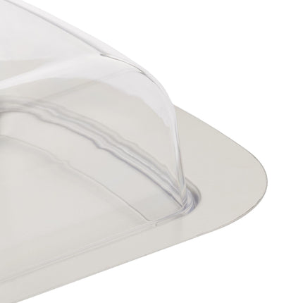 Butter dish in stainless steel and plastic