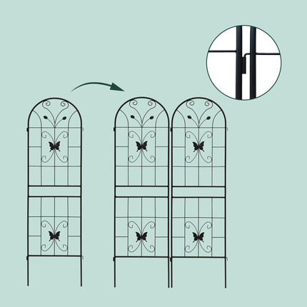 Butterfly Trellis Set, 2 Pcs – Metal Plant Supports